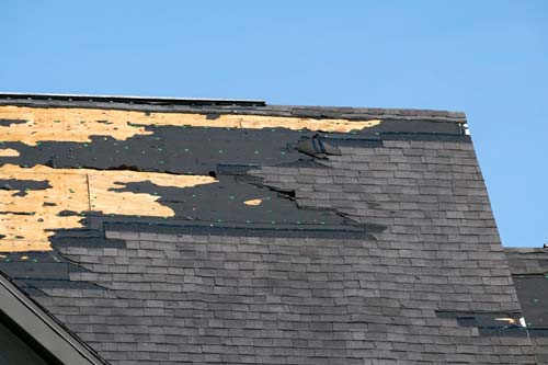 damaged roof shingles